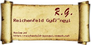 Reichenfeld Gyöngyi névjegykártya