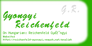 gyongyi reichenfeld business card